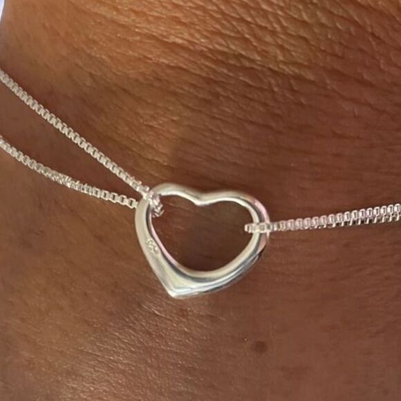 The Precious Heart double chain charm bracelet in 925 - Picture 3 of 5